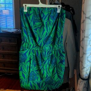 Strapless mini dress